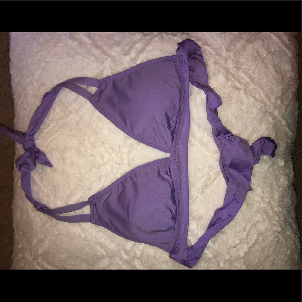 Purple Triangle Style Bikini Top
